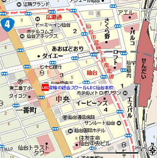 LEC札幌本校地図