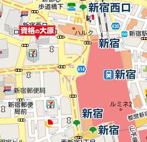 大原新宿校地図
